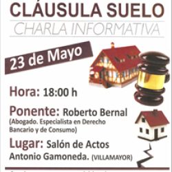CHARLA INFORMATIVA SOBRE LAS CLAUSULAS SUELO