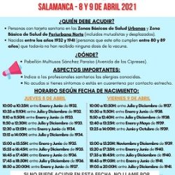 Aviso de Vacunación para los vecinos de Villamayor entre 80 y 89 años